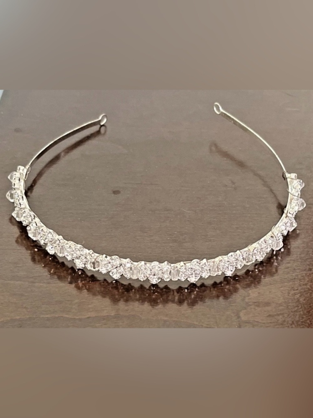 David's Bridal Silver Crystal Headband